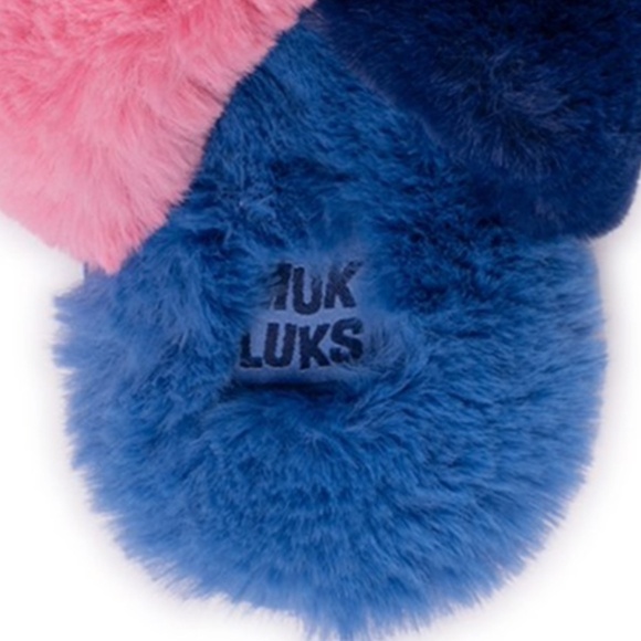 MUK Luks Slippers Raspberry Morning Glory Ultra Soft Cosy Faux Fur Memory Foam - Picture 4 of 7